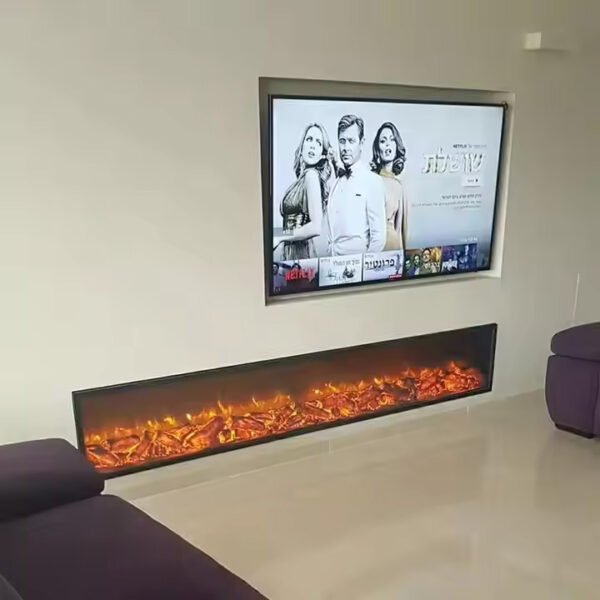 New Model With Glass and log 2D Electric Fireplace Smart Wholesale Home Electric Fireplace Heater with Remote Control Fireplace - Image 2
